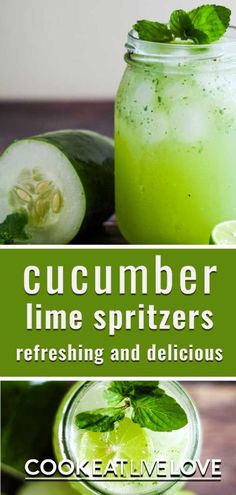 cucumber lime spritzers refreshing and deliciousness for the body