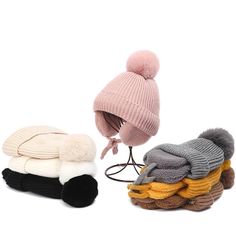 Get ready for winter with our adorable Pompom Earflap Winter Beanie! 🧣🌨️ Made from a cozy blend of cotton and polyester, this beanie features cute earflaps and a playful pompom on top. Designed for kids aged 2–8 years, it's the perfect accessory to keep your little one warm and stylish all season long. The adjustable strap ensures a comfortable fit, while the solid color adds a touch of charm. Don't let the cold weather stop your child from having fun outdoors—grab this unisex beanie today! ❄️ Bedtime Outfit, Baby Winter Hats, Cute Caps, Cashmere Hat, Fashion Cap, Toddler Hat, Winter Cap, Ear Protection, Ear Hats