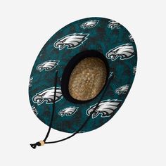 Philadelphia Eagles Floral Straw Hat FOCO - FOCO.com Cool As A Cucumber, Logo Display, Philadelphia Eagles, Straw Hat, Team Spirit, Team Colors, You've Been, Hot Summer, Summer Days