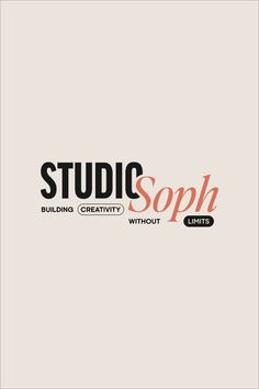 the logo for studio sophh, which has been designed to look like an orange and