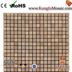 the mosaic tile is shown with different colors and sizes