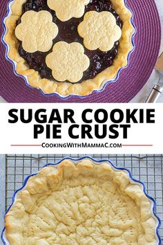 Sugar Cookie Pie Crust recipe by Cooking with Mamma C. Prepared pie and baked pie crust.