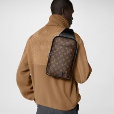 LOUIS VUITTON® - Avenue Slingbag Nm - Monogram Noir Lv Sling Bag For Men, Luxury Shoulder Chest Bag With Adjustable Strap, Lv Sling Bag, Louis Vuitton Sling Bag, Luxury Sling Bag, Louis Vuitton Mens Bag, Masculine Elegance, Sling Bag Men, Sac Louis Vuitton