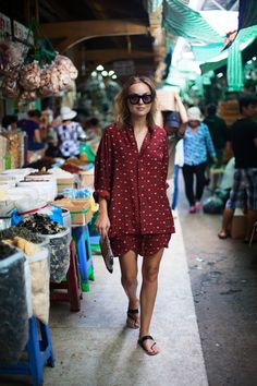 Pyjama Trend, Pajama Dress, Street Style Chic, Street Style Inspiration, Style Crush, Street Style Looks, Looks Style, Look Cool, Spring Summer Fashion