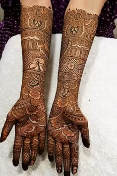 two hands with henna designs on them