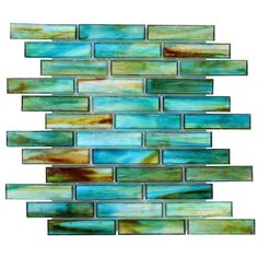 blue and green glass mosaic tile