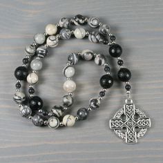 BeStillBeadsShop - Etsy Picasso Jasper, Celtic Cross