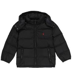 Keep your little one warm and stylish in this black puffer coat from Polo Ralph Lauren Kids. The hooded style has a water-repellent shell and is filled with down for optimum insulation..Lining: 100% polyester, fully lined.Care instructions: dry clean.Elasticated cuffs.Pockets: breast pocket, zipped pockets.Designer color name: Polo Black.Material: 100% polyester.Detachable hood.Made in Vietnam.Closure: zipped front.For size translation please check size chart.Elasticated hem.With lining.Mid-weig Polo Ralph Lauren Puffer Jacket, Ralph Lauren Coats, Ralph Lauren Puffer, Ross Dresses, Black Puffer Coat, Polo Ralph Lauren Kids, Down Puffer Coat, Fits Clothes, Ralph Lauren Kids