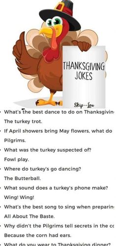 a thanksgiving poem with turkey wearing a pilgrim hat