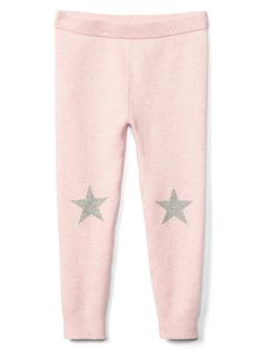 Gap Baby Shimmer Star Sweater Leggings Light Pink Size 3 YRS Star Pants, Sweater Leggings, Toddler Leggings, Toddler Sweater, Legging Pants, Star Sweater, Pink Pants, Print Leggings