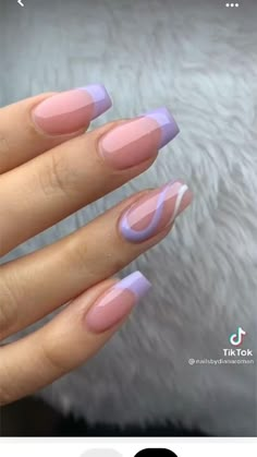 Light Purple Nails, Uñas Aesthetic, Unghie Sfumate, Purple Acrylic Nails, Lilac Nails, Lavender Nails, Cute Simple Nails, Purple Acrylic, Nails Coffin Short