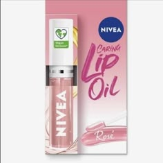 Nivea Lip Gloss, Lip Oil Nivea, Gloss Nivea, Best Lip Oils, Nivea Lip Oil, Glow Lip Oil, Nivea Lip Balm, Rose Lip