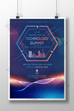 a poster with the words technology summit on it