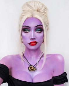 Ursula Makeup, Costumes Scary, Ursula Costume, Halloweenský Makeup, Clever Halloween, Amazing Halloween Makeup, Halloween Makeup Inspiration, Halloween Tattoo