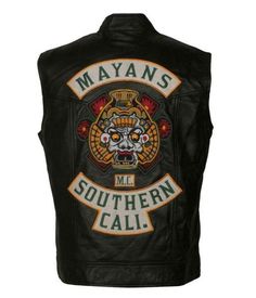 Product Description PLEASE CONSULT TO SIZE CHART IN LISTING IMAGES BEFORE PLACING THE ORDER. If you have query related to sizes please let us know. Mayans Southern Cali MC Leather Embroidered Biker Vest Premium Quality Cowhide Leather Tailored fit style (between Slim & Regular fit) Two Hand Pockets & Two Chest Pockets Premium Diamond Quilted Polyester Lining Smooth clean stitching throughout Professionally cut & stitched YKK Zip Fastening Suitable for all seasons Please measure your chest & chec Mayans Mc, Biker Wear, Faux Leather Vest