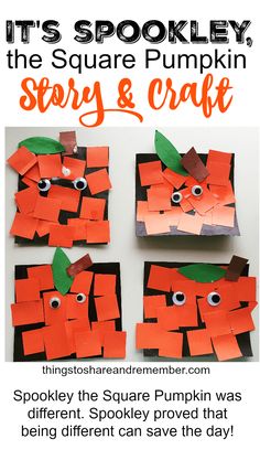 the square pumpkin story and craft project for kids