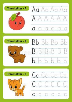 three different types of letters and numbers for children to use in their handwriting worksheets