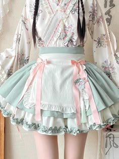 This price includes an apron and 2 bowknots only. Cutecore Outfit, Apron Fashion, Steampunk Fashion Female, Fantasy Outfits, Clothes Reference, White Apron, An Apron, Witch Outfit, Maid Outfit