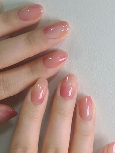 55+ Cute Korean Jelly Nails That Will Absolutely Elevate Your Style en 2023 Manicura de uñas Japanese Gel Nails Natural, Pink Jelly Nails With Hearts, Minimalist Jelly Nails, Jelly Nail Polish Korean, Jelly Nails Acrylic Oval, Jelly Nails Colors, Simple Korean Gel Nails, Japanese Jelly Nails Short, Korean Jelly Nail Art