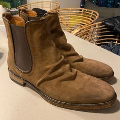 Excellent Condition They Have Been Worn Only Once So Basically Brand New (Too Small For Me) Brown Chelsea Boots, John Varvatos, Brown Suede, Brown Boots, Chelsea Boots