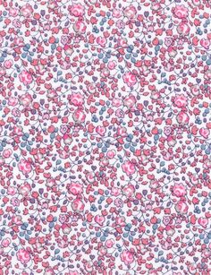 a white background with red, blue and pink flowers on the bottom right corner is an abstract pattern