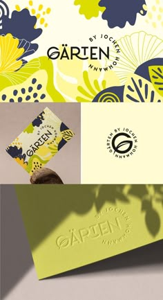 the logo and business cards are designed to look like flowers