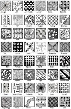 a large collection of black and white squares with different designs on them, all in various sizes