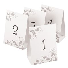 Table Number Tents Table Numbers Wedding Diy, Diy Table Numbers, Table Number Card, Diy Wedding Table, Flourish Design, Wedding Reception Invitations, Designer Table, Wedding Reception Food, Unique Wedding Decor