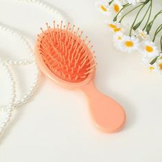 Mini Brush Hairbrush For Kids Girls Wet Little Travel Mini Hair Brush Detangling Soft Bristles Hair Brush For Most Hair Types Smoothing With Ease Knots Features: LIGHTWEIGHT TO CARRY - Our detangler brush is lightweight to hold and easy to carry. It is made of improved resin material, which is lighter than other brushes on the market. You can put this petites-sized brush easily into your purse for detangling on this go. HEALTH HAIR CARE: - The quality detangler brush comes with soft round bristl Small Hairbrush, Mini Hair Brush, Detangler Brush, Bday Wishlist, Health Hair, Mini Brush, Detangling Hair, Travel Hairstyles, Detangling Hair Brush