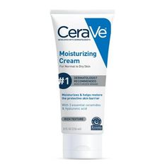 Developed with dermatologists, : CeraVe Moisturizing Cream, Face and Body Moisturizer has a unique formula that provides 24-hour hydration and helps restore the protective skin barrier with three essential ceramides (1,3,6-II). The formula also contains hyaluronic acid to help retain skins natural moisture. Size: 8 oz.  Color: White. Hyram Approved Skincare, Body Scrub For Dry Skin, Cera Ve, Scrub For Dry Skin, Dry Skin Routine, Skincare Stuff, Cerave Moisturizing Cream, Dark Spot Remover, Skin Care Routine For 20s