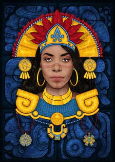 Aaliyah Style, Noir Art, Aztec Culture, Native American Images, Fall Art Projects, Aaliyah Haughton, Aztec Art, Hip Hop Art, Dope Art