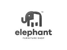 an elephant furniture shop logo on a white background