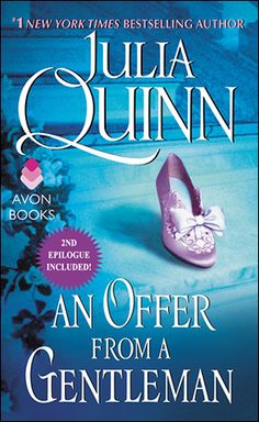 an offer from a gentleman by julia quillinin is shown in front of a book cover