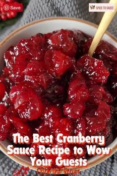 the best cranberry sauce recipe to wow your guests