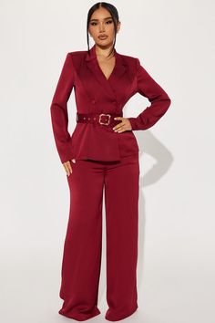 In Control Tweed Pant Set - Black | Fashion Nova, Matching Sets | Fashion Nova Satin Pant, Shein Fashion, Tweed Pants, Burgundy Fashion, Mrs Smith, Fashion Nova Outfits, Janet Guzman, Satin Pants, Wide Leg Pant