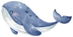 a watercolor drawing of a blue whale