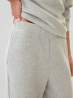 Soft waffle knit. Elasticized waistband. On-seam pockets. #589579 Pull On Pants, Waffle Knit, Casual Pants, Waffles, Gap, Wide Leg, Knitting, Pants, Trousers