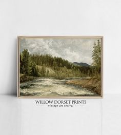 a painting with the words willow dorstt prints on it