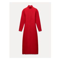 Dress made of 100% wool. High collar and long sleeves. Front pronounced seam detail. Invisible back zip closure.