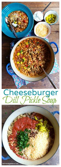 cheeseburger dill pickle soup is an easy and delicious side dish recipe