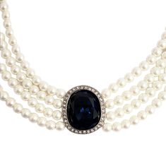 Iconic Princess Diana, Tiara Hairstyles, Sapphire Stone, Pearl Choker, Princess Diana, Faux Pearl, Tiara, Choker, Pearl Necklace