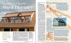 an article in a magazine about building a shed dormer and how to install it