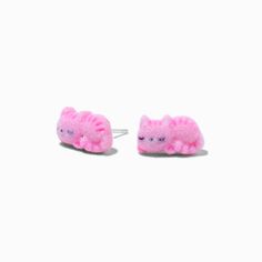 Go wild with these stud earrings. The sterling silver posts have adorably fuzzy cat designs.Closure: Post backMaterial: Sterling silver post, Plastic body - Claire's Pink Fuzzy Cat Sterling Silver Post Stud Earrings Fuzzy Earrings, Claire's Jewelry, Clip Earrings Claire's, Pink Fluffy Earrings, Novelty Pink Hypoallergenic Earrings, Claire’s Earrings, Claires Earrings, Gift Card Balance, Promotional Gifts