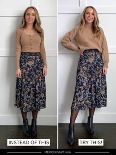 Pencil Skirt And Ankle Boots Outfit, Winter Outfit Black Tights, Professional Outfits Modest, Dresses And Tights Winter, Midi Skirt With Stockings Outfit, How To Wear Midi Skirt Winter, How To Style A Midi Skirt In Winter, Long Skirt For Winter Outfits, Long Skirt With Tights Outfit