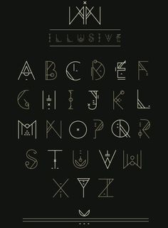 some type of font that has been drawn in white ink on black paper, with the letters