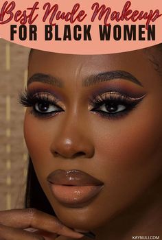 Makeup Looks For Brown Women, Maybelline Makeup Tutorial, Nude Makeup Looks, Natural Eyeshadow Looks, Brown Makeup Looks, Dark Skin Makeup Tutorial, Neutral Makeup Look, Black Makeup Artist, Boss Fashion