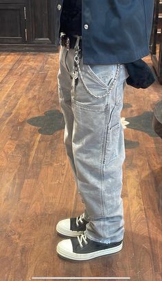 Fit Pics, Streetwear Inspiration, T Dress, Black Streetwear, Stylish Mens Outfits, Carpenter Pants, Faded Denim