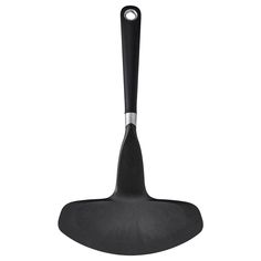 a black spatula on a white background