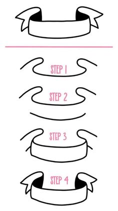 the steps to make an origami banner with ribbon and ribbons on each side