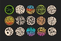 Circle Shirt Design, Sticker Logo Ideas, Typography For Tshirt, Font Tshirt Design, Tshirt Sticker Design, Tshirt Design Trends 2023, Typographic Logo Design Words, Circle Typography Design, Streetwear Tshirt Design Typography